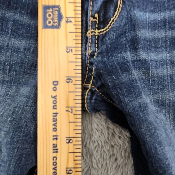 Rue21 Jeans Juniors 0 Short Blue Slim Fit Dark Wash Embroidered Pockets Stretch - Picture 10 of 13